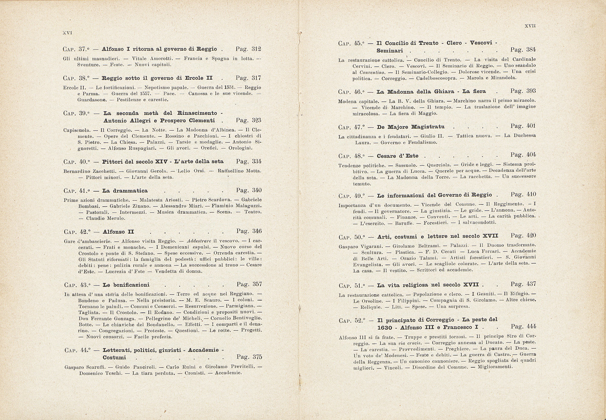 Pagg. XVI,XVII